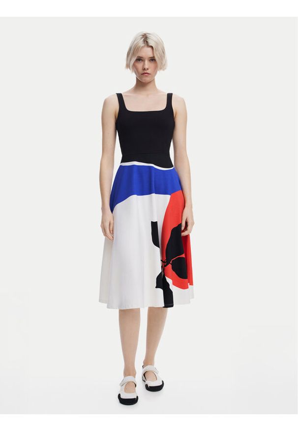 Desigual Sukienka codzienna Ondas 25SWVK41 Kolorowy Regular Fit. Okazja: na co dzień. Materiał: bawełna. Wzór: kolorowy. Typ sukienki: proste. Styl: casual