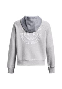 Under Armour - Damska Bluza Z Kapturem Rival Fleece Hoodie. Typ kołnierza: kaptur. Kolor: szary