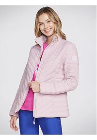 skechers - Skechers Kurtka anorak Goshield Everyday Jacket JA6 Różowy Regular Fit. Kolor: różowy. Materiał: syntetyk #2