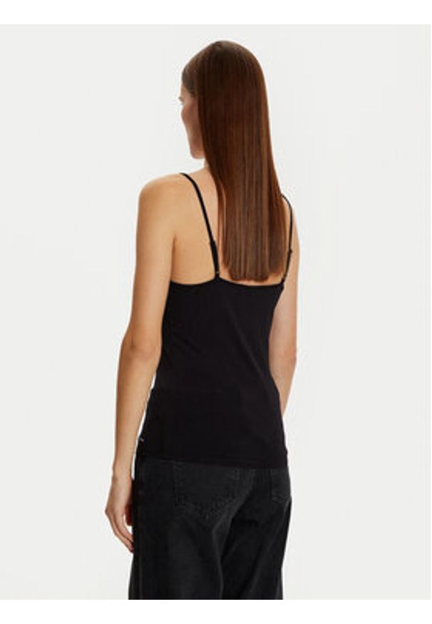 Morgan Top 242-BARBY Czarny Slim Fit. Kolor: czarny. Materiał: wiskoza