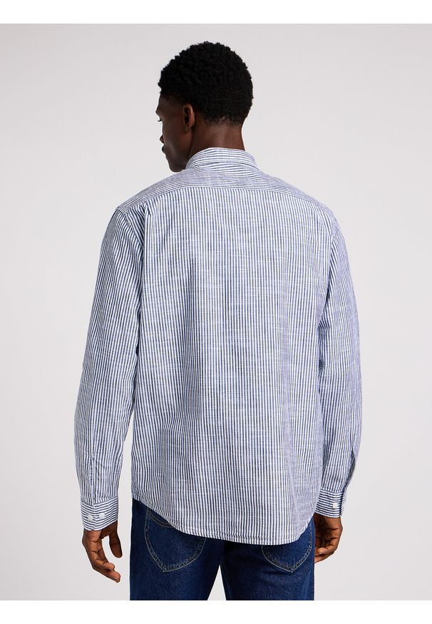 Lee - LEE MĘSKA KOSZULA LEE WORKER SHIRT 2.0 INDIGO HICKORY 112349939