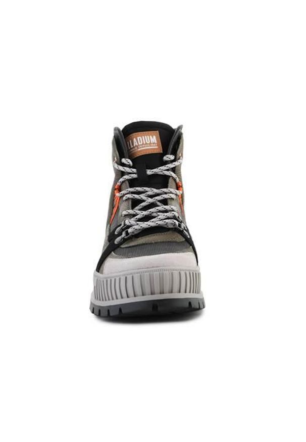 Buty do chodzenia męskie Palladium Pallashock Outcity Beluga. Zapięcie: sznurówki. Kolor: szary. Materiał: guma, skóra, tkanina, materiał, syntetyk. Szerokość cholewki: normalna. Sport: turystyka piesza