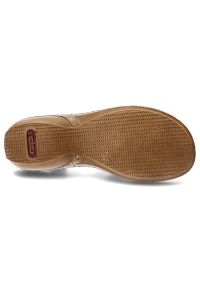 Srebrne Sandały Rieker Eleganckie Buty Damskie. Zapięcie: bez zapięcia. Kolor: srebrny. Materiał: skóra ekologiczna, materiał. Wzór: aplikacja. Obcas: na obcasie. Styl: elegancki. Wysokość obcasa: niski #6