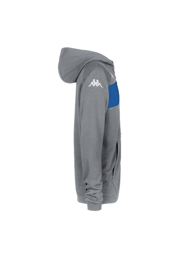 Bluza z kapturem Kappa Dacciozi. Typ kołnierza: kaptur. Kolor: szary, niebieski, wielokolorowy. Wzór: kolorowy. Sport: fitness