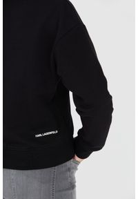 Karl Lagerfeld - KARL LAGERFELD Czarna bluza Ikonik. Typ kołnierza: kaptur. Kolor: czarny