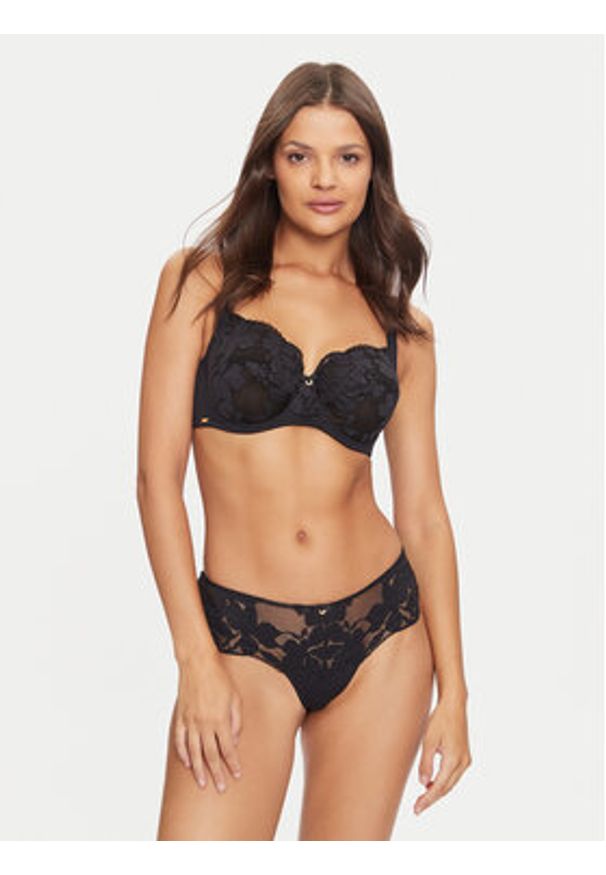 SELMARK - Selmark Stringi Federica 61106 Czarny. Kolor: czarny. Materiał: bawełna