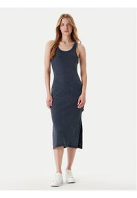 Mustang Sukienka codzienna Mona 1016535 Granatowy Slim Fit. Okazja: na co dzień. Kolor: niebieski. Materiał: bawełna. Typ sukienki: proste. Styl: casual