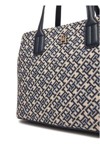 TOMMY HILFIGER - Tommy Hilfiger Torebka Th Jacquard Satchel AW0AW17444 Granatowy. Kolor: niebieski #4