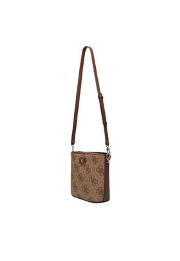 Guess Torebka Karnilla Logo HWOS99 01010 Brązowy. Kolor: brązowy. Materiał: skórzane