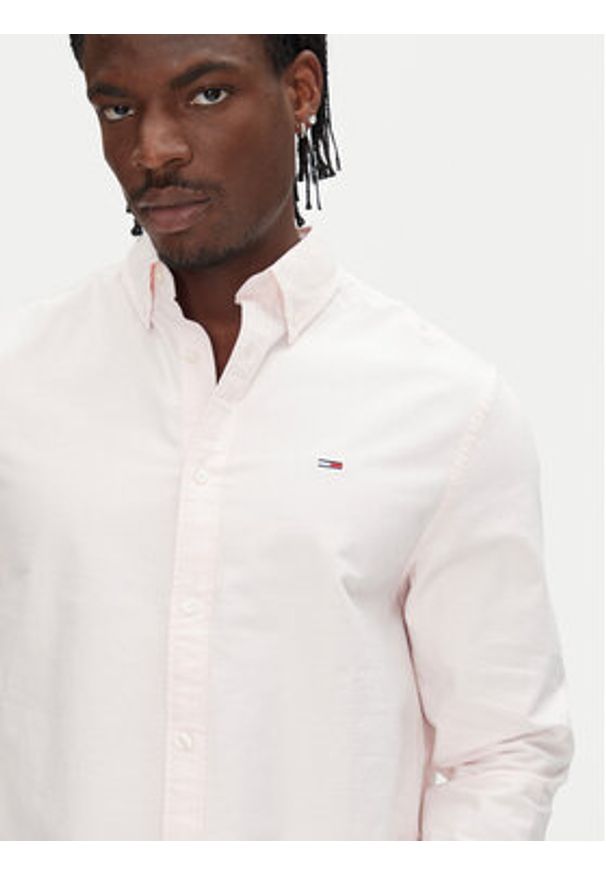 Tommy Jeans Koszula DM0DM21298 Różowy Regular Fit. Kolor: różowy. Materiał: bawełna