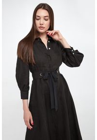 Marella Sport - Sukienka lniana Estasi MARELLA MONOCHROME. Materiał: len #3