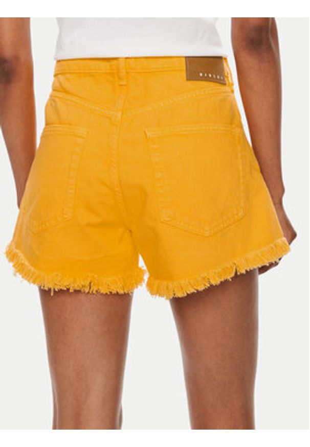 Sisley Szorty jeansowe 4QVSL9014 Żółty Regular Fit. Kolor: żółty. Materiał: bawełna