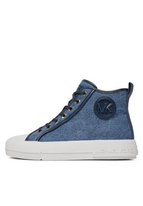MICHAEL Michael Kors Trampki Evy High Top 43R4EYFS6D Niebieski. Kolor: niebieski. Materiał: materiał