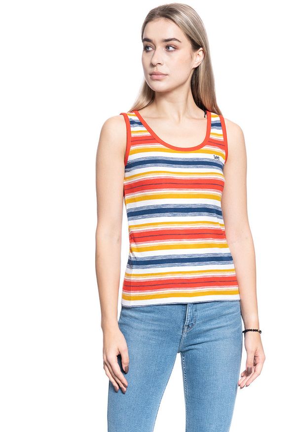 Lee - DAMSKI TANK TOP LEE SLIM TANK TOP SLIM FIT POPPY RED L41MEZNH 112109090