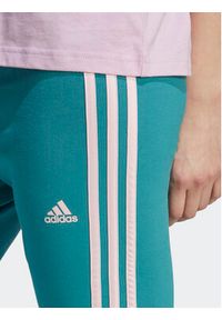 Adidas - adidas Legginsy Essentials 3-Stripes High-Waisted Single Jersey Leggings IL3378 Turkusowy. Kolor: turkusowy. Materiał: bawełna #6