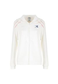 Diadora - Zestaw dresowy damski DIADORA L.TRACKSUIT HD FZ CORE. Kolor: biały. Materiał: dresówka