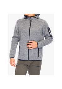 Kurtka polarowa męska CMP Borgis Fix Hood Jacket. Kolor: szary. Materiał: polar