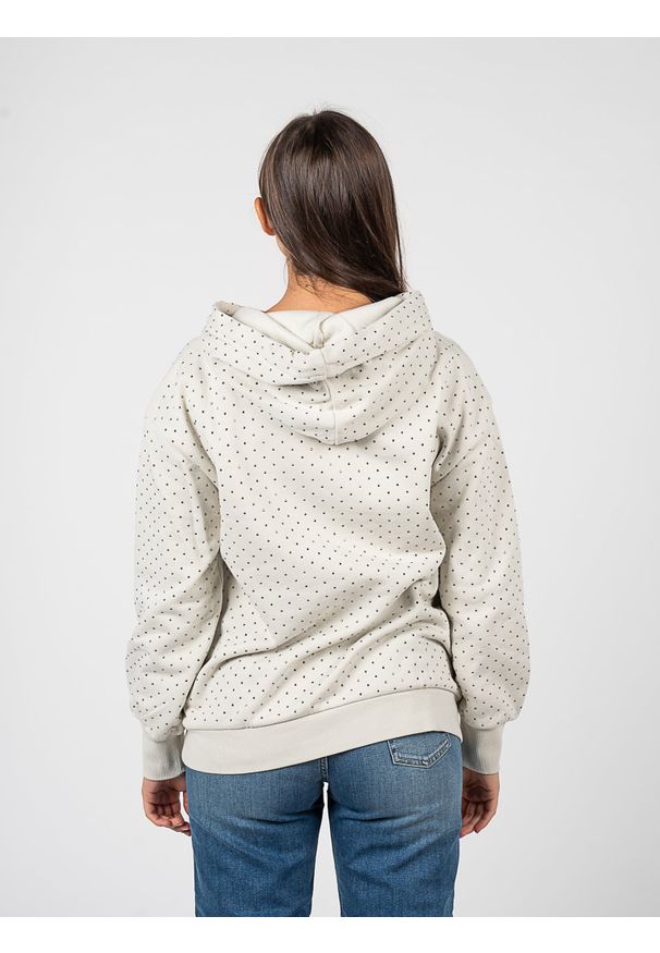 Patrizia Pepe Bluza | 8M1380/J001 | Kobieta | Biały. Okazja: na spacer. Typ kołnierza: kaptur. Kolor: biały. Materiał: bawełna, wiskoza. Styl: elegancki