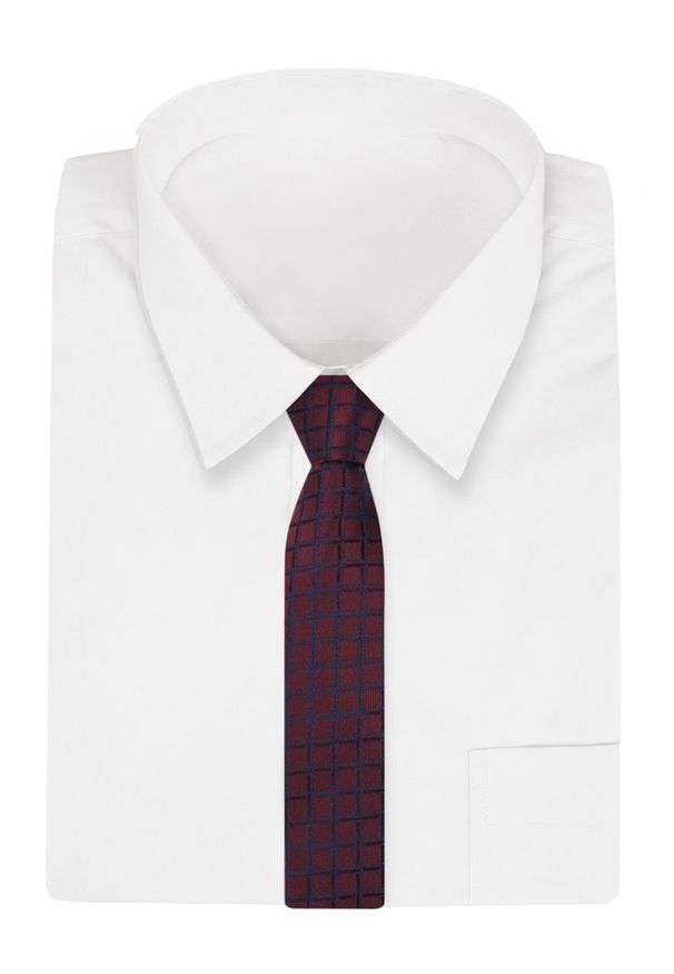 Niebieski krawat Alties w kratkę, elegancki
