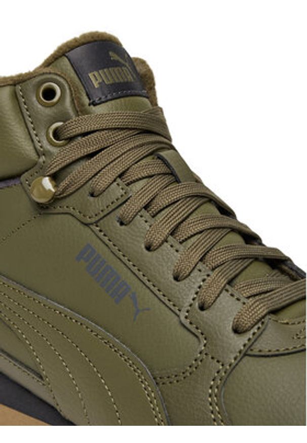 Puma Sneakersy St Runner V4 Mid 402893 06 Khaki. Kolor: brązowy. Materiał: skóra