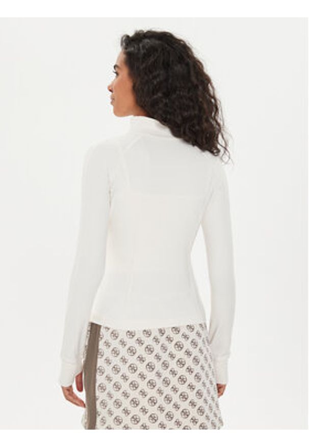 Guess Bluza Marika V4YP12 KCD02 Beżowy Slim Fit. Kolor: beżowy. Materiał: syntetyk