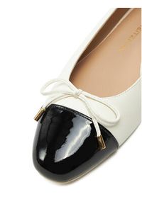 Stuart Weitzman Czółenka Sleek Bow Flat SG888 Écru. Materiał: skóra #4