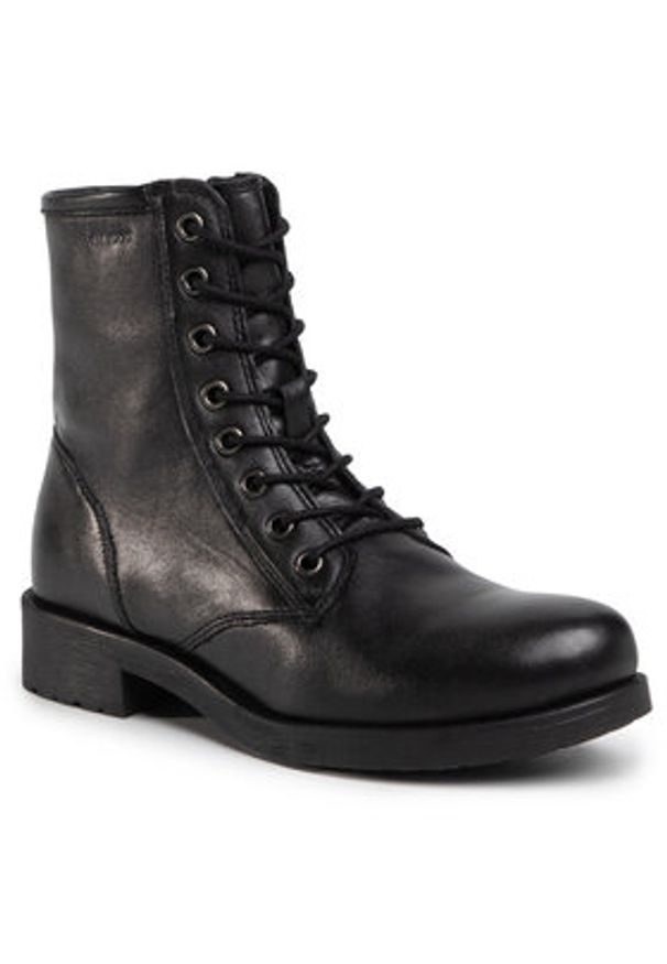 Geox Trzewiki D Rawelle A D046RA 000TU C9999 Czarny. Kolor: czarny. Materiał: skóra