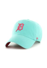 47 Brand - 47brand czapka z daszkiem bawełniana MLB Detroit Tigers kolor turkusowy z aplikacją. Kolor: turkusowy. Materiał: bawełna. Wzór: aplikacja #1