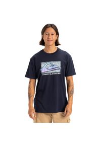 Quiksilver - Koszulka z krótkim rękawem dla Mężczyzn RETRO FADE Czarny. Kolor: niebieski. Materiał: materiał, bawełna. Długość rękawa: krótki rękaw. Długość: krótkie