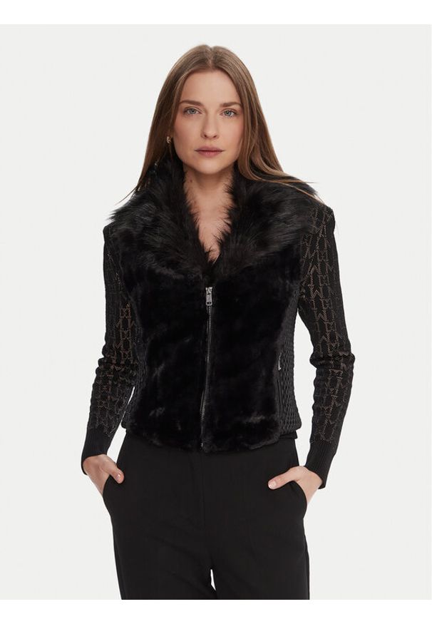 Guess Bezrękawnik W5BL0I KCP70 Czarny Regular Fit. Kolor: czarny. Materiał: syntetyk. Długość rękawa: bez rękawów