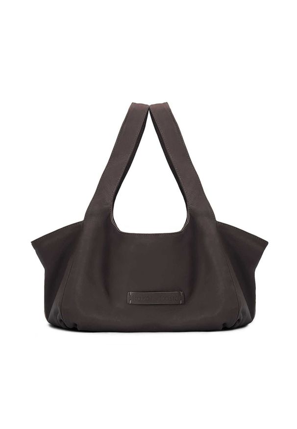 Kazar - Brązowa torebka damska kazar x kasia. Kolor: brązowy. Materiał: skórzane