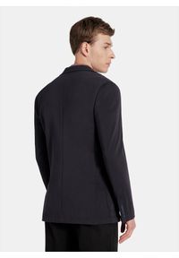 Pako Lorente - PAKO LORENTE - Granatowa dzianinowa marynarka męska. Okazja: na co dzień. Kolor: niebieski. Materiał: dzianina. Sezon: wiosna. Styl: casual #8