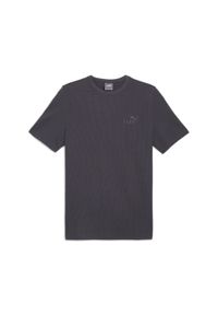 Puma - Męska koszulka z waflowym splotem ESS ELEVATED PUMA Galactic Gray. Kolor: szary. Wzór: ze splotem. Sport: joga i pilates #1