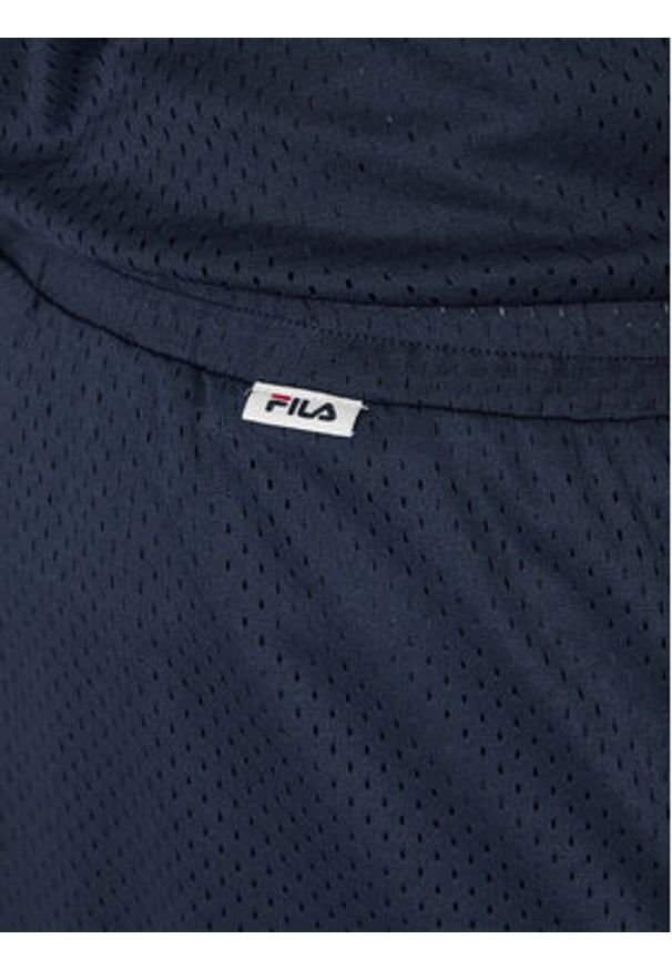 Fila T-Shirt Lommel FAM0915 Granatowy Oversize. Kolor: niebieski. Materiał: syntetyk