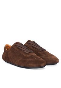 BOSS Sneakersy Noel 50568711 Brązowy ciemny. Kolor: brązowy. Materiał: zamsz, skóra #2