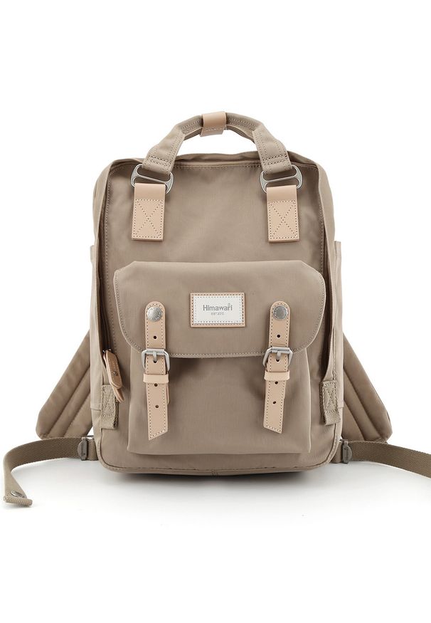 Plecak na laptopa Himawari 188L-80 beżowy. Kolor: beżowy. Materiał: poliester, tkanina. Styl: elegancki, casual