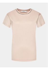 Fabiana Filippi T-Shirt JED273W126 Różowy Regular Fit. Kolor: różowy. Materiał: bawełna #3