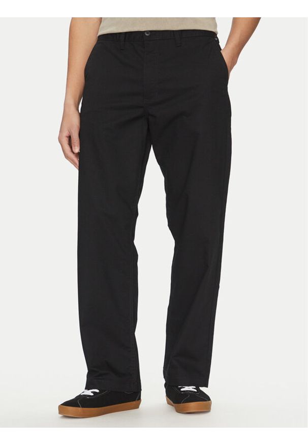 Vans Chinosy Authentic VN000HZC Czarny Loose Fit. Kolor: czarny. Materiał: bawełna, syntetyk