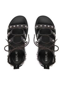 Replay - REPLAY Sandały GWF6L000.C0001S Szary ciemny. Kolor: szary. Materiał: skóra #5