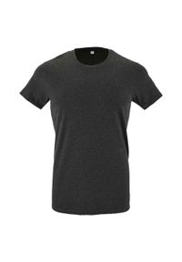 SOL'S - Męska Koszulka Regent Polycotton Slim T-shirt. Kolor: wielokolorowy, szary, brązowy