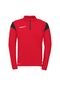 UHLSPORT - Bluza treningowa z zamkiem błyskawicznym 1/4 Uhlsport Squad 27. Typ kołnierza: kołnierzyk stójkowy. Kolor: wielokolorowy, czarny, czerwony. Wzór: kolorowy. Sport: piłka nożna #1