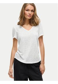 Vila T-Shirt Amer 14093441 Biały Regular Fit. Kolor: biały. Materiał: wiskoza, syntetyk #3