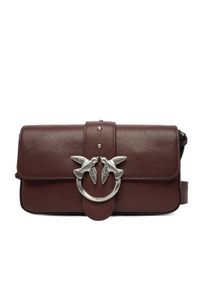 Pinko - PINKO Torebka Love One Slouchy Zip Mini AI 25-26 PLTT 105345 A2JG Brązowy. Kolor: brązowy. Materiał: skórzane #1