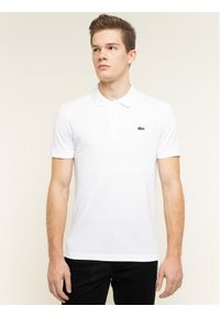 Lacoste Polo PH4012 Biały Slim Fit. Typ kołnierza: polo. Kolor: biały. Materiał: bawełna