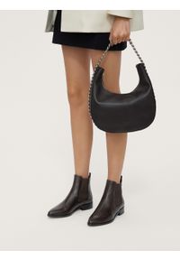 Kazar - Ciemnobrązowe skórzane sztyblety damskie. Kolor: brązowy. Materiał: skóra #3