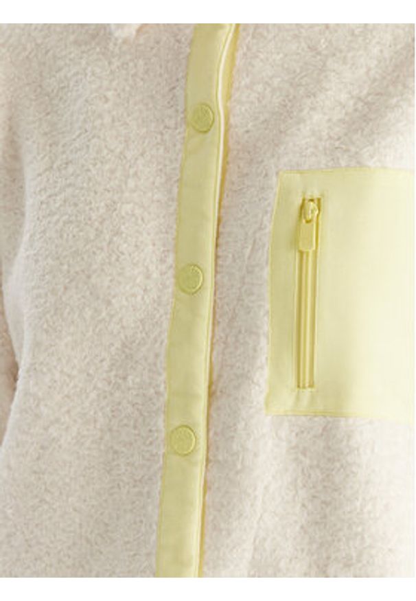 Roxy Polar Chloe Kim Polar Shacket ERJPF03231 Écru Regular Fit. Materiał: syntetyk