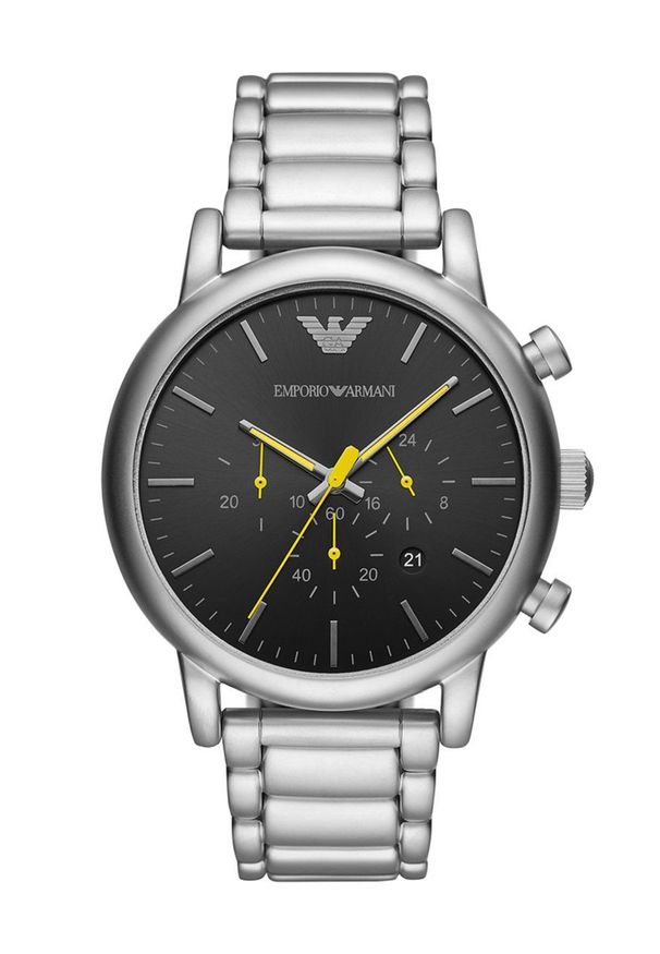 Emporio Armani - Zegarek AR11324. Kolor: srebrny. Materiał: materiał