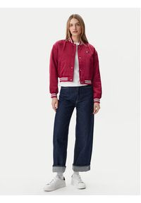 Tommy Jeans Kurtka bomber Satin Coach DW0DW20229 Różowy Regular Fit. Kolor: różowy. Materiał: syntetyk #3