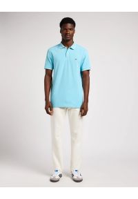 Lee - MESKA KOSZULKA LEE PIQUE POLO PREPPY BLUE 112349952. Typ kołnierza: polo #5