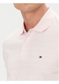 TOMMY HILFIGER - Tommy Hilfiger Polo MW0MW39994 Różowy Regular Fit. Typ kołnierza: polo. Kolor: różowy. Materiał: bawełna #5